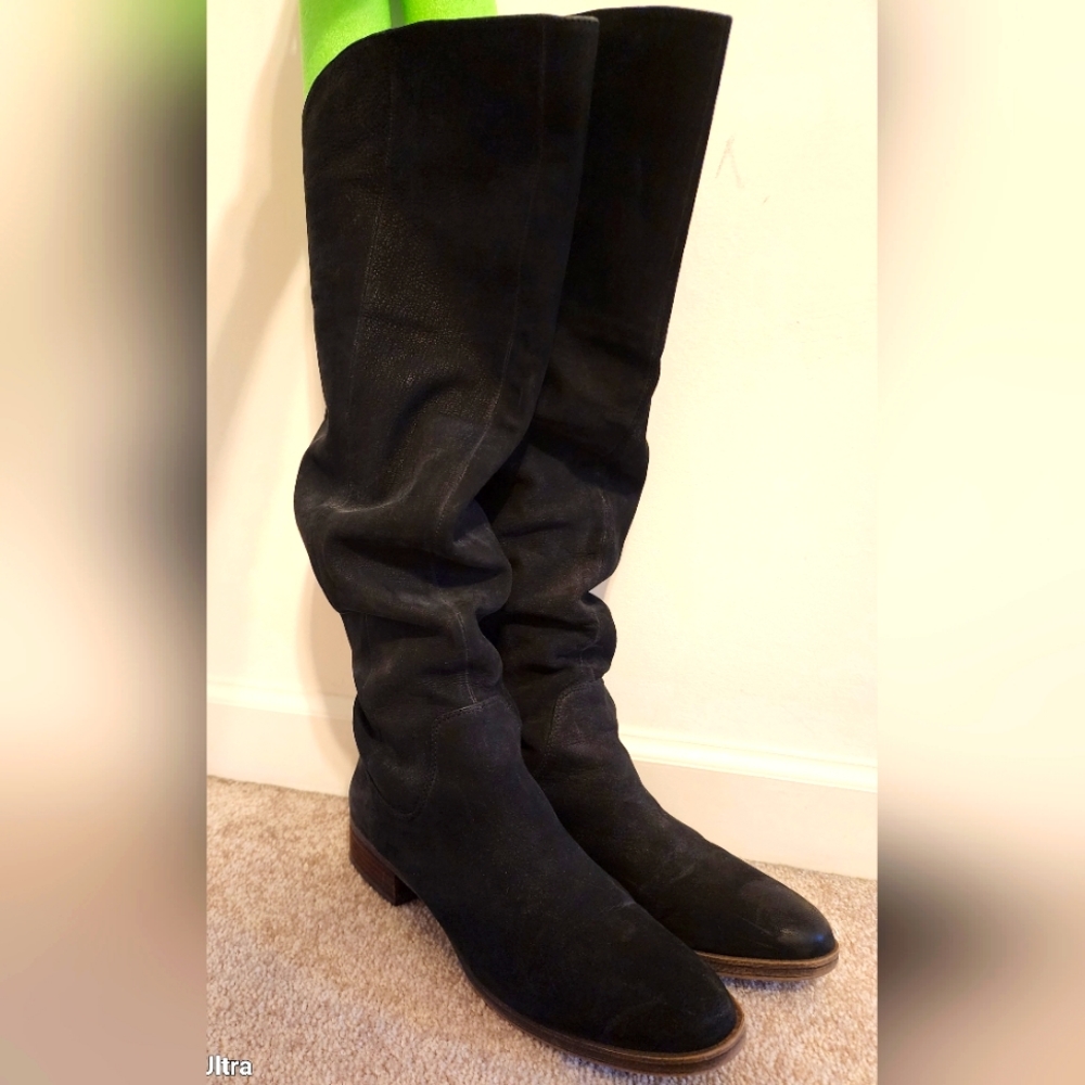 Sole Society Andie Over The Knee goat suede boots